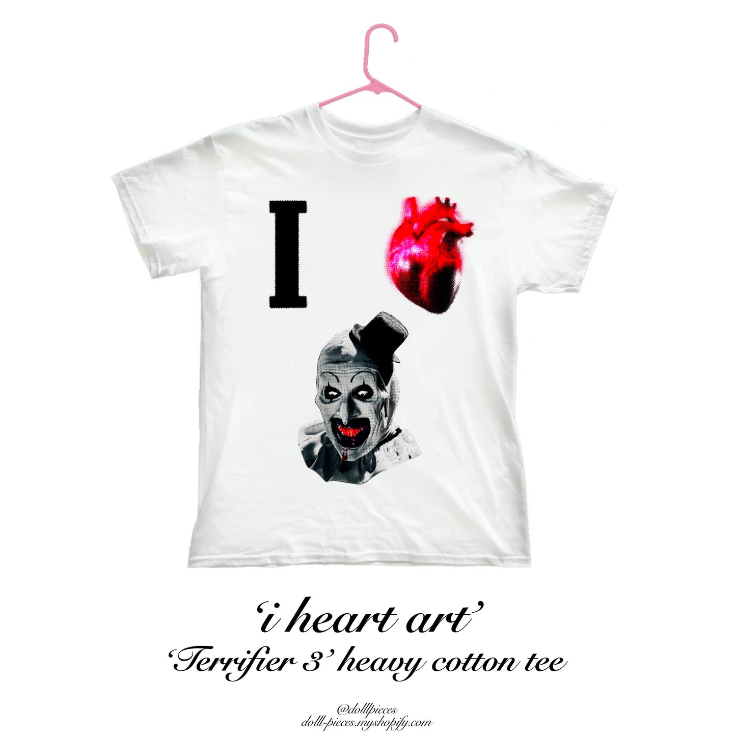 ‘I Heart Art’ Terrifier 3 Heavy Cotton Tee